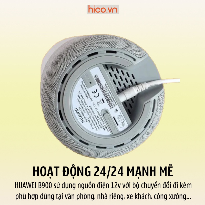 Bộ Phát Wifi 4G Huawei B900  AI Cube Tốc Độ LTE CAT6 300Mb - Băng Tần Kép 2,4Ghz &amp; 5GHz - Hỗ Trợ 64 User - Công Suất Lớn