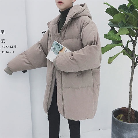 Áo phao nam dáng dài có mũ fom rộng thời trang hàn quốc trẻ trung