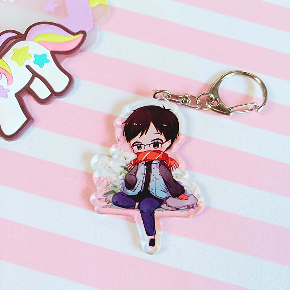 Móc Chìa Khóa Hình Yuri!!! On Ice Dễ Thương Giá Đỡ