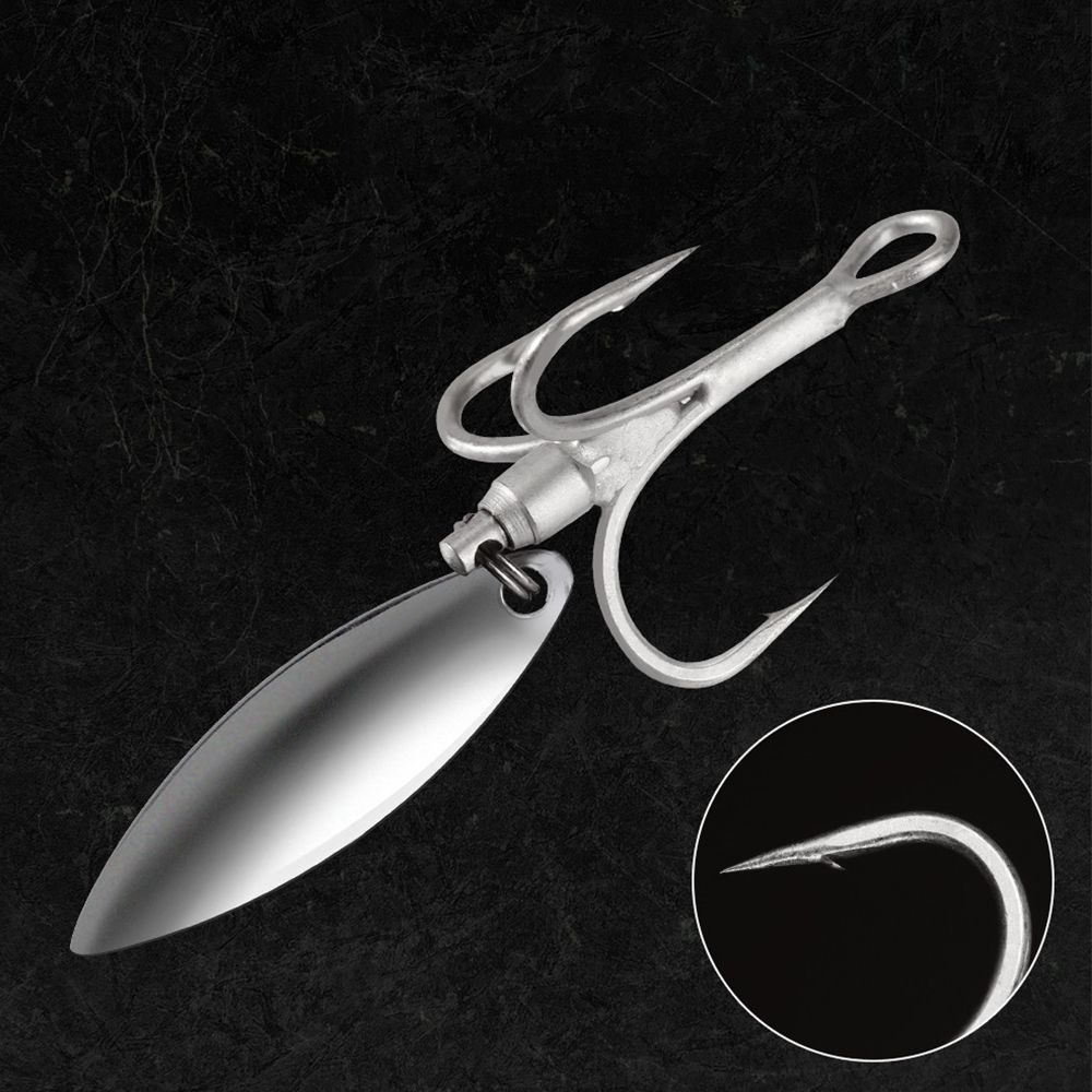 Lưỡi câu cá có vảy xoay bằng thép carbon sáng bóng