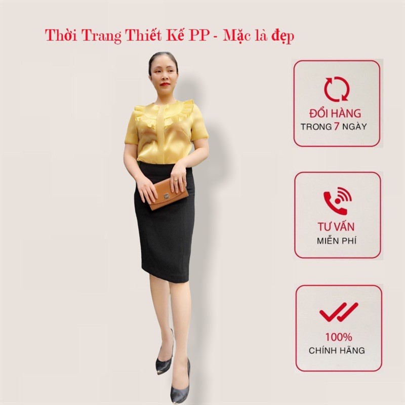 Áo sơ mi nữ trẻ trung chất liệu tơ tằm cao cấp - Hàng thiết kế chính hãng Thời Trang PP | BigBuy360 - bigbuy360.vn