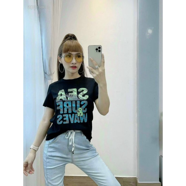 Áo thun nữ tay ngắn cổ tròn form vừa cotton giấy hàng đẹp đơn giản  bán chạy giá rẽ hot hit trẻ trung hiện đại