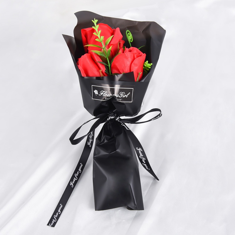 Bó Hoa Hồng Sáp 3 Đầu Nhân Tạo Làm Quà Tặng Cho Ngày Lễ Tình Nhân/Khách Sạn/Tiệc Cưới/Lễ Hội