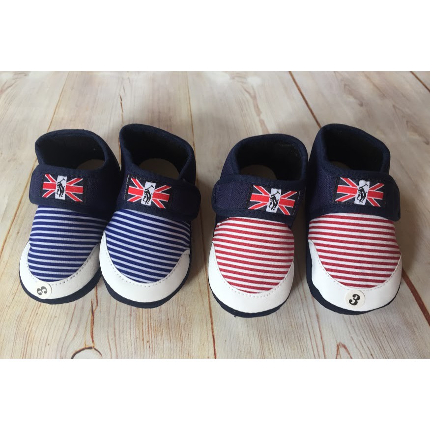 Giày vải tập đi cho bé mẫu sọc lá cờ (được lựa size và màu)