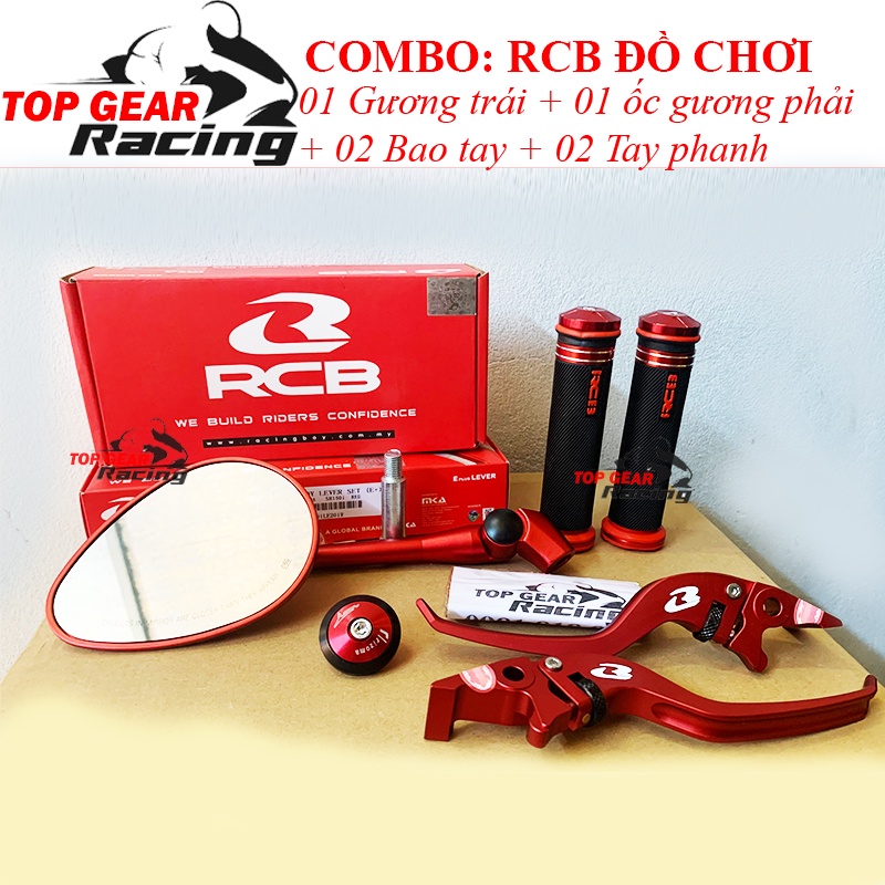 Combo: Đồ Chơi Xe RCB Bao Tay Gương Bịt Gương Tay Phanh RCB Hàng Chuẩn &lt;TOPGEAR&gt;