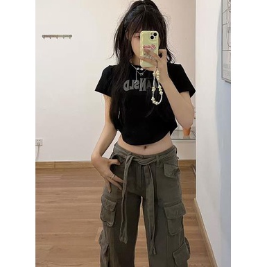 Áo Thun Cotton Ngắn Tay Phong Cách Đường Phố Âu Mỹ Thời Trang Mùa Hè Cho Nữ