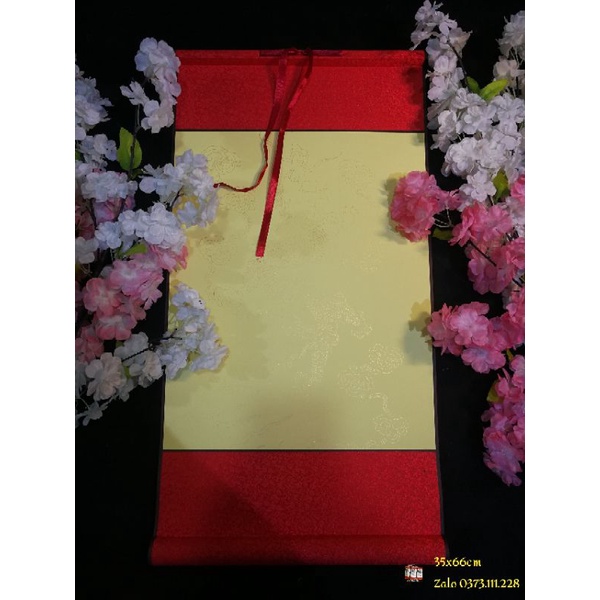 Biểu lụa viết thư pháp 35cm