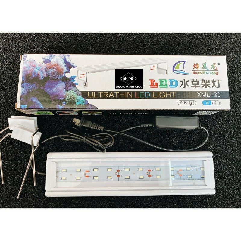 Đèn led XuanMeiLong XML cho bể cá cảnh, bể thủy sinh 20cm, 30cm, 40cm - ánh sáng trắng, WRGB 3 chế độ màu