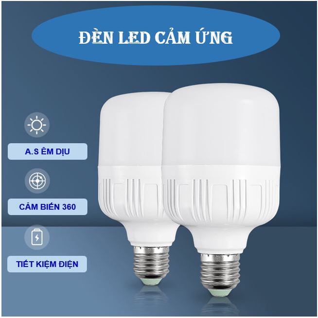 Bóng đèn Led cảm ứng sóng radar 20 mét, tự động bật tắt, chipled Osram chính hãng