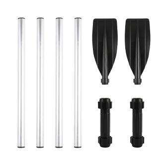 Set 2 mái chèo bằng nhôm có thể tháo rời dùng lái thuyền kayak bền chất lượng cao