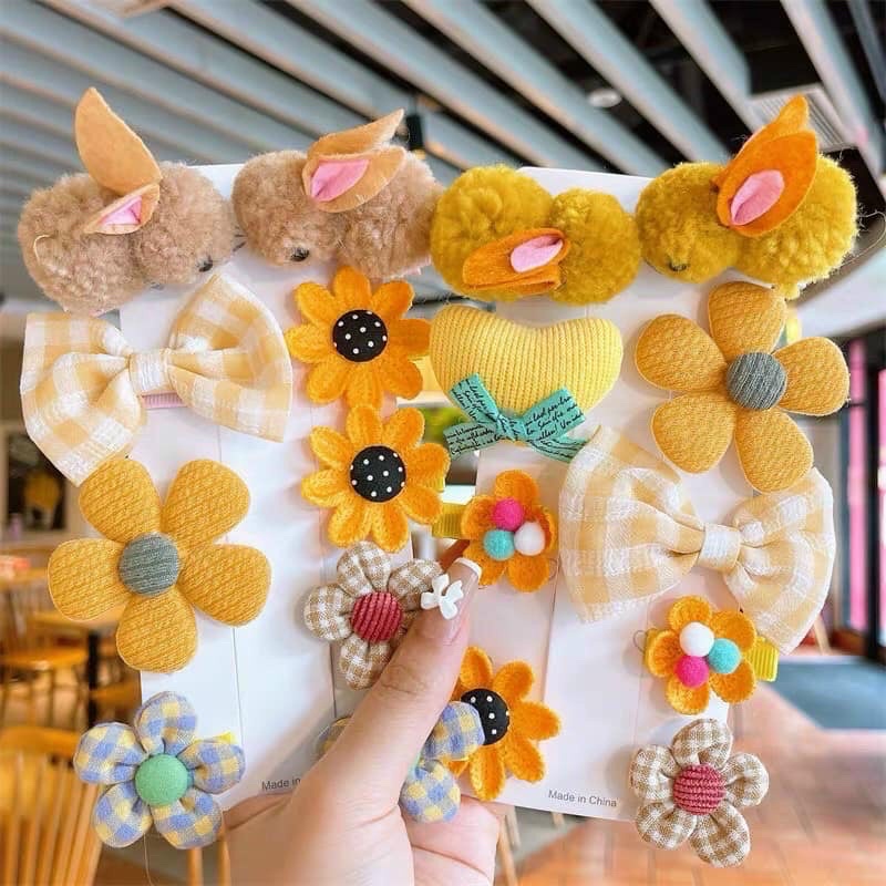 Set kẹp tóc cho bé gái, đồ tóc siêu dễ thương cho bé gái - SHopMekhoai
