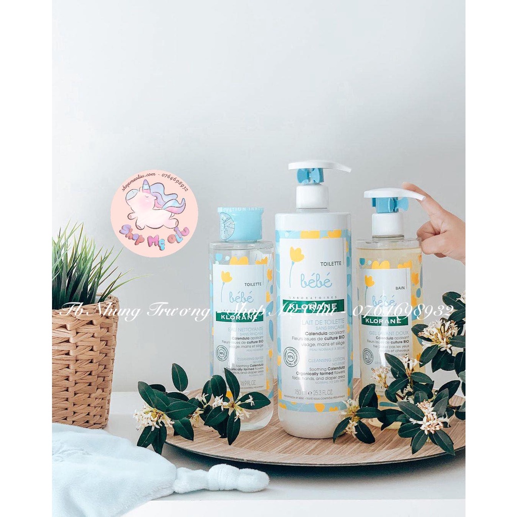 Sữa tắm gội Bébé Klorane Gel Lavant Doux  cho bé 500ml