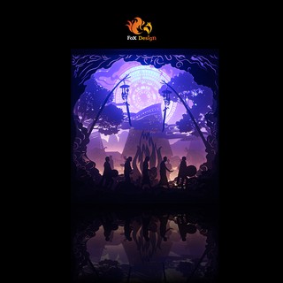 Đèn giấy nghệ thuật - Văn hóa Cồng chiêng Tây Nguyên (kirigami lightbox)