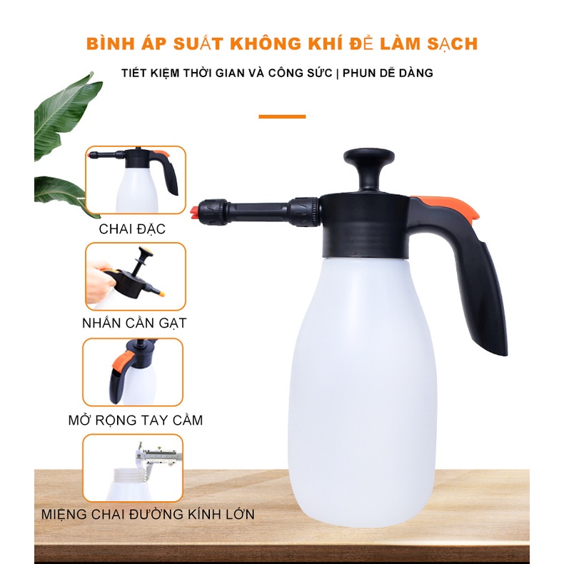 Bình xịt rửa xe bọt tuyết cầm tay 1,5 lít