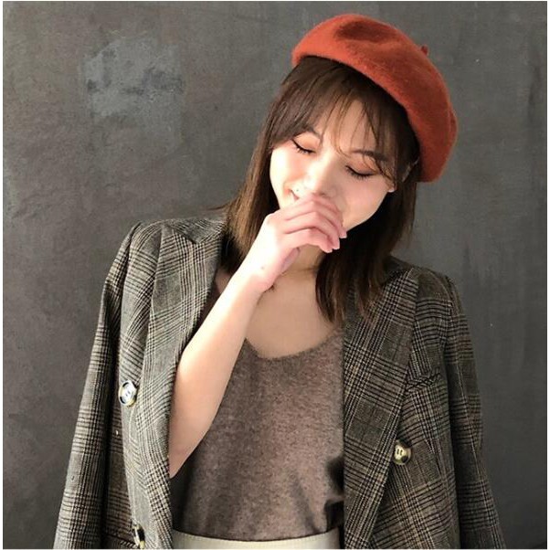 Mũ Nồi Màu Trơn Giữ Ấm Mùa Đông Dành Cho Nữ
