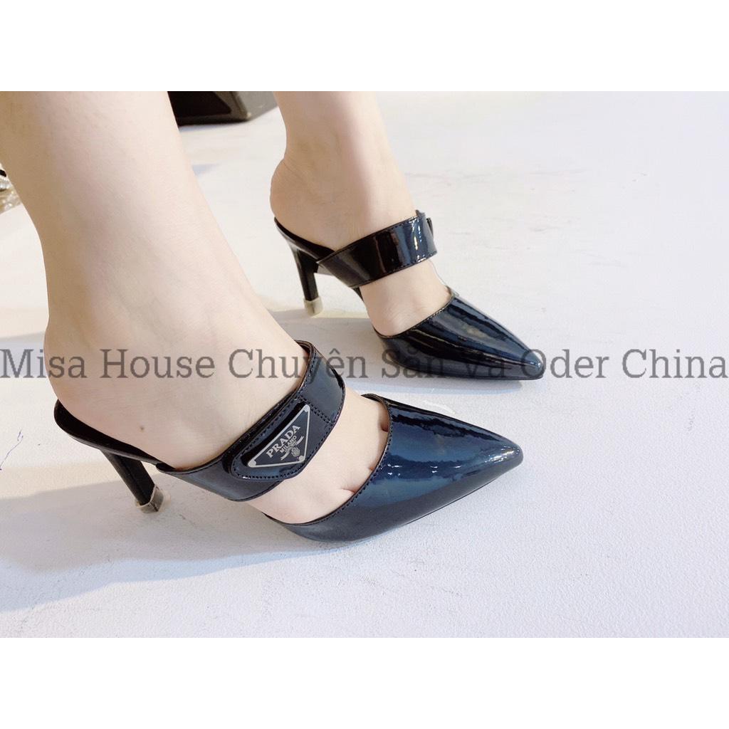 Sục prada mũi nhọn trắng đen 5-9