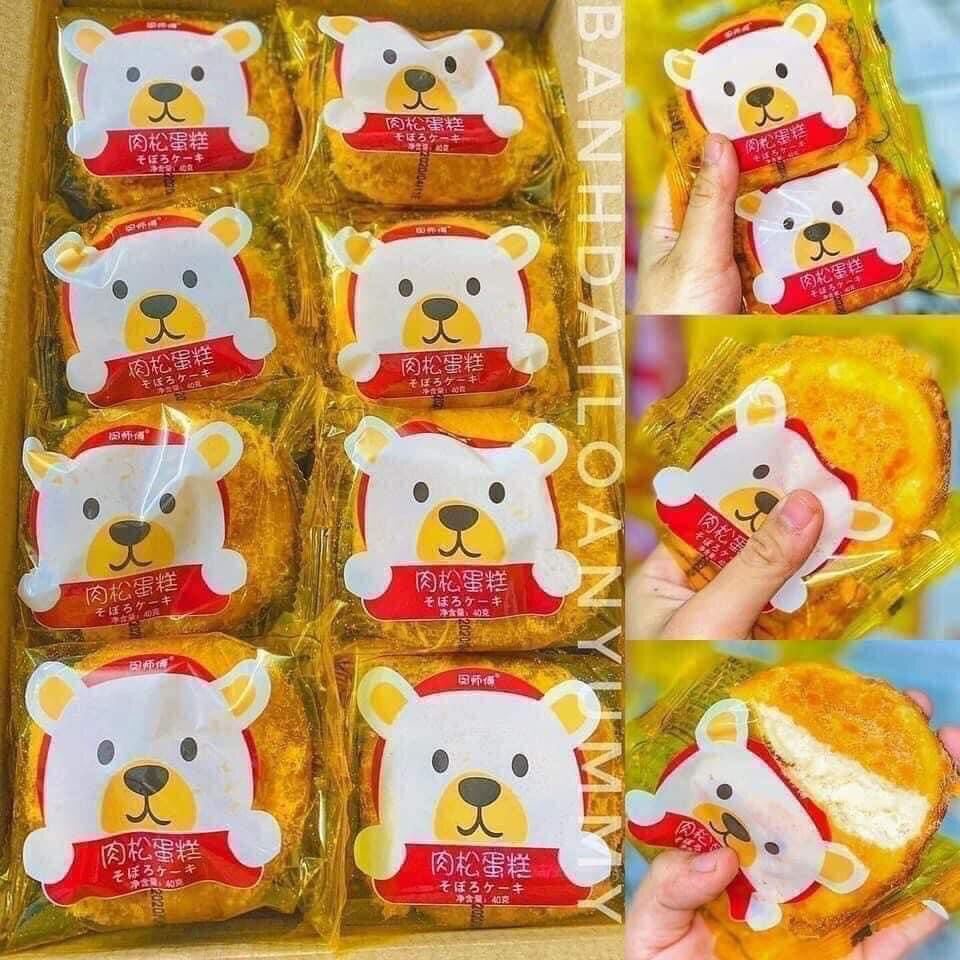 Bánh ruốc gấu chà bông đài loan30 bánh/ thùng 1,5kg