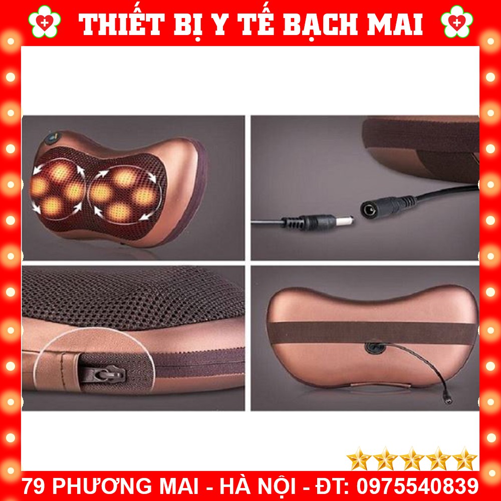 Gối Massage 8 Bi Hồng Ngoại Trị Liệu Đau Mỏi Toàn Thân