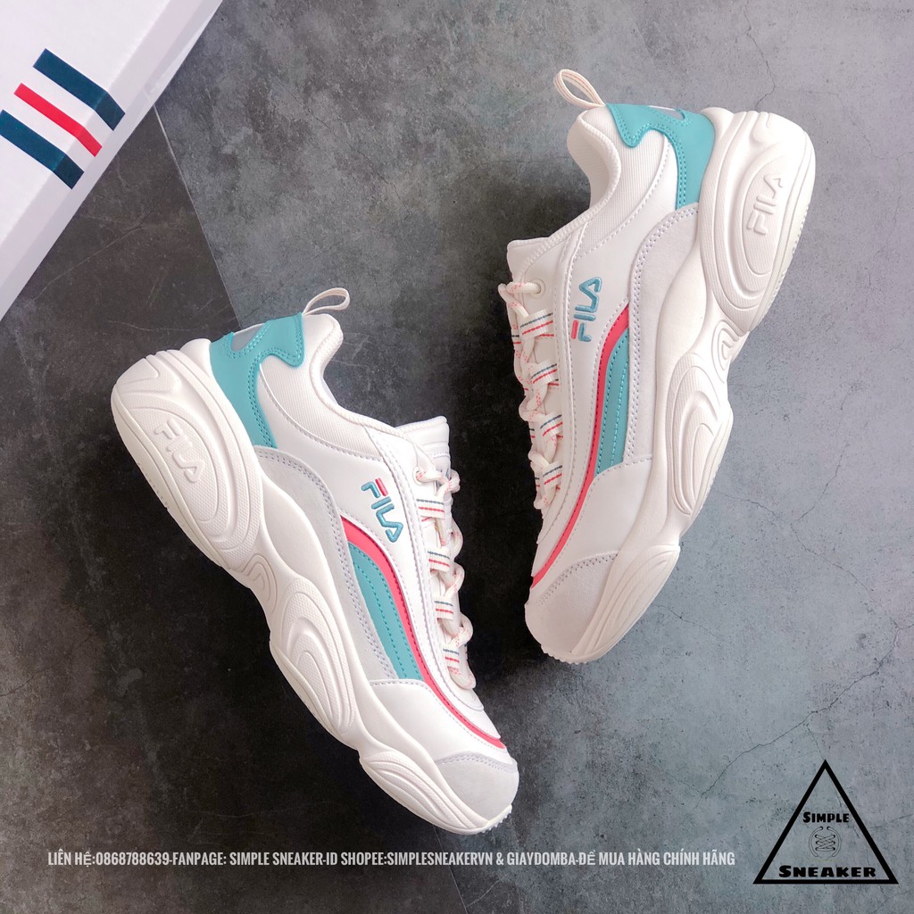 Giày Fila Chính Hãng 💙FREESHIP💙 FILA Ray Run Pink Hàn Quốc - Giày Sneaker Thể Thao Nữ Fila Authentic - Simple Sneaker