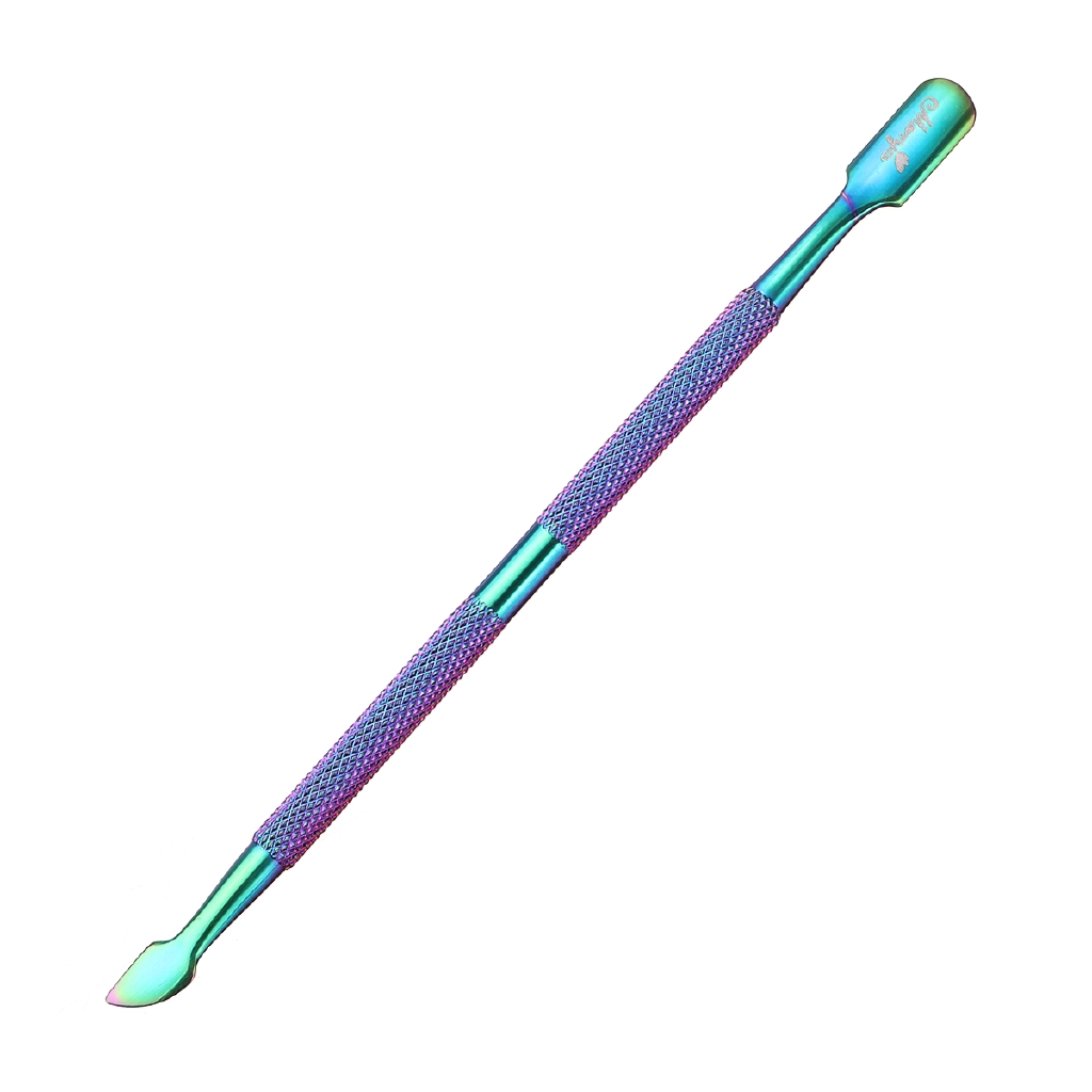 Monja 4 Style Nail Art Dual End Plating Stainless Steel Cuticle Pusher Spoon Dead Skin Removal Manicure Tool