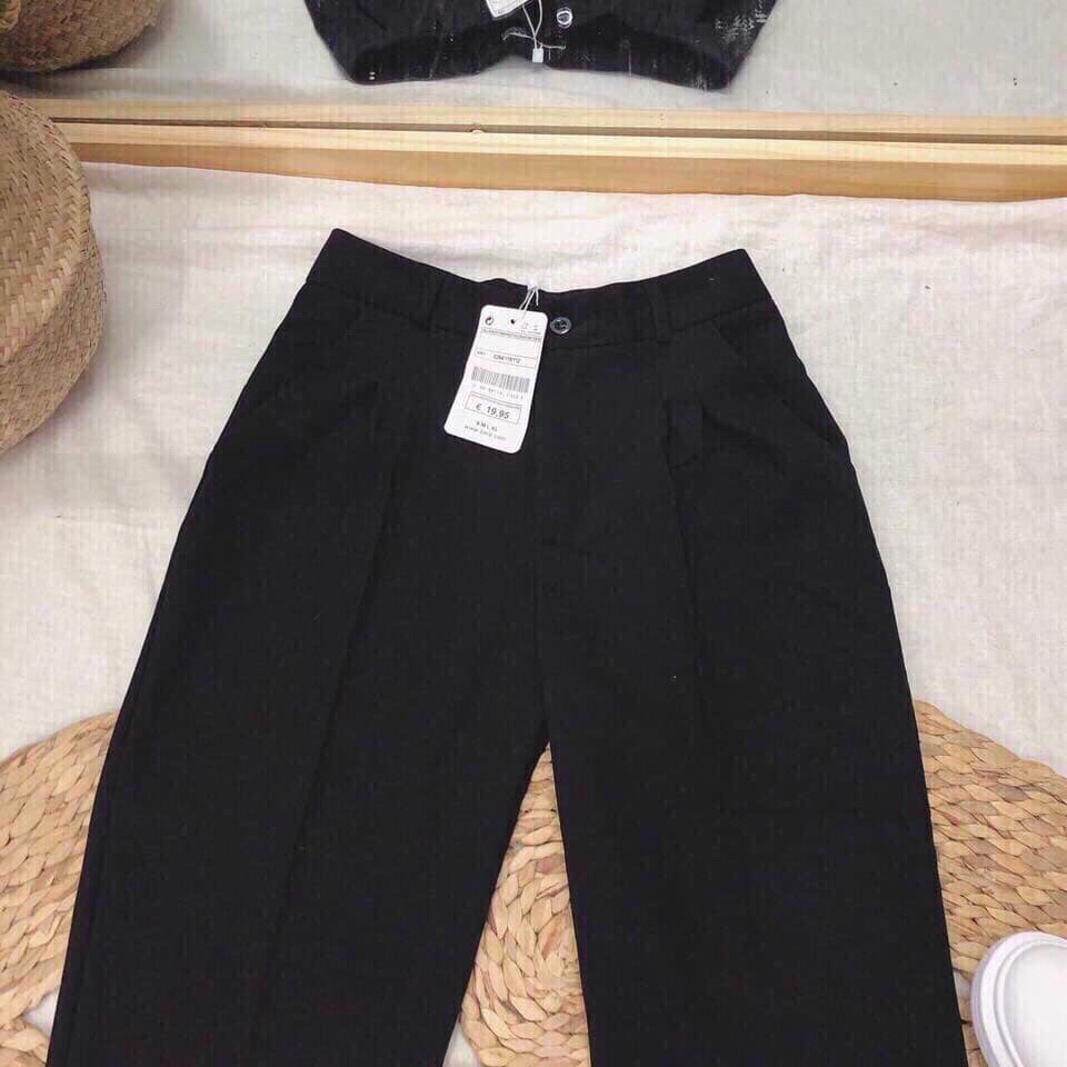 Quần tây baggy đen đơn giản | BigBuy360 - bigbuy360.vn