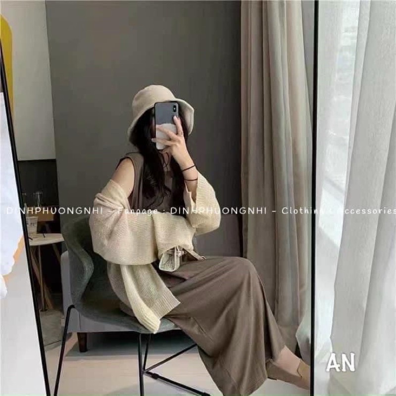 Áo cardigan nữ - Áo khoác len cardigan mỏng Vintage