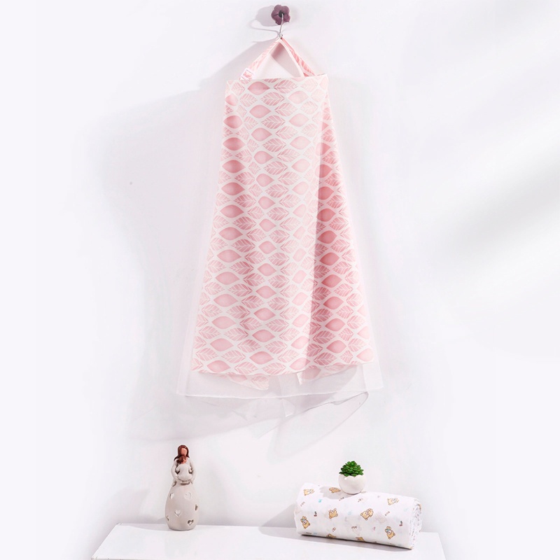 Tạp Dề In Họa Tiết Lá Thoáng Khí Có Vỏ Bọc Bảo Vệ Bé Uống Sữa