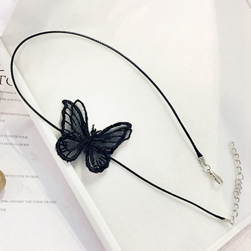 Vòng Cổ Choker Mặt Hình Bướm Thời Trang Cho Nữ