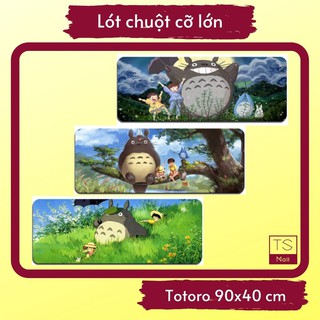 Lót chuột cỡ lớn, bàn di chuột TOTORO size lớn 90x40 cm đế chống trượt tốt, di chuột êm ái