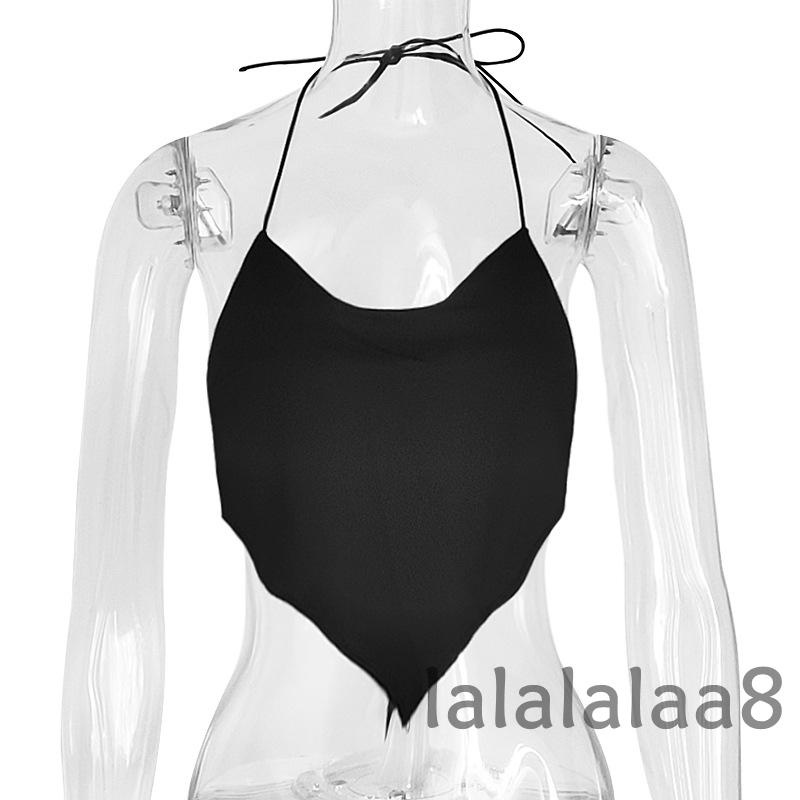 Áo Crop Top Hai Dây Màu Trơn Thời Trang Mùa Hè Cho Nữ La8-YS