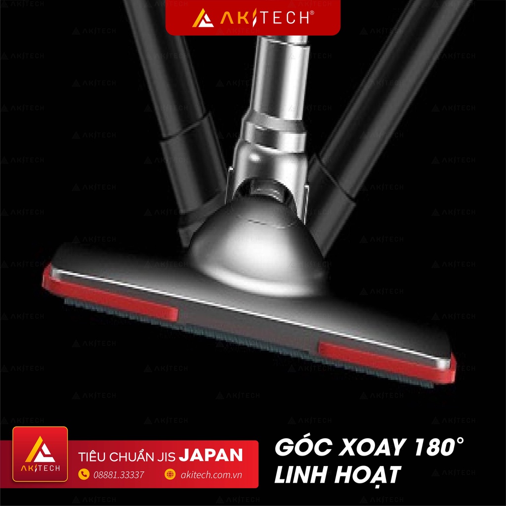 Máy hút bụi cầm tay không dây AKI CLEANER hút bụi gia đình, nhà cửa, giường nệm, sofa, lực hút 18000Pa