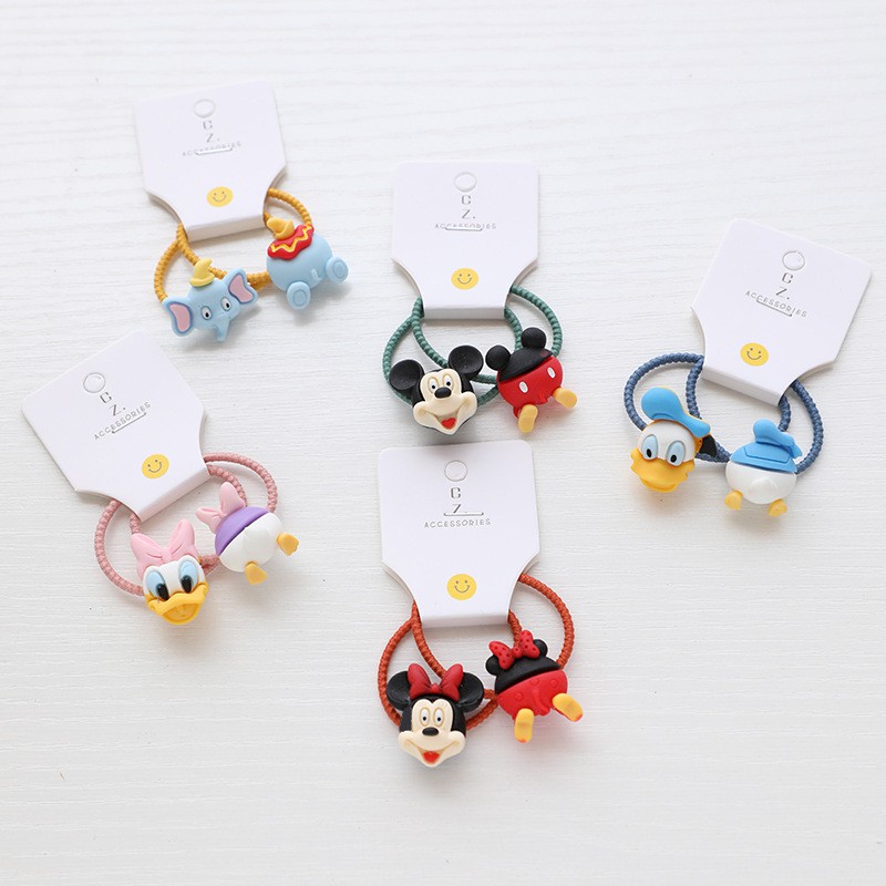 Set 2 cái cột tóc chuột micky, vịt dunuck cho bé gái hàng cao cấp