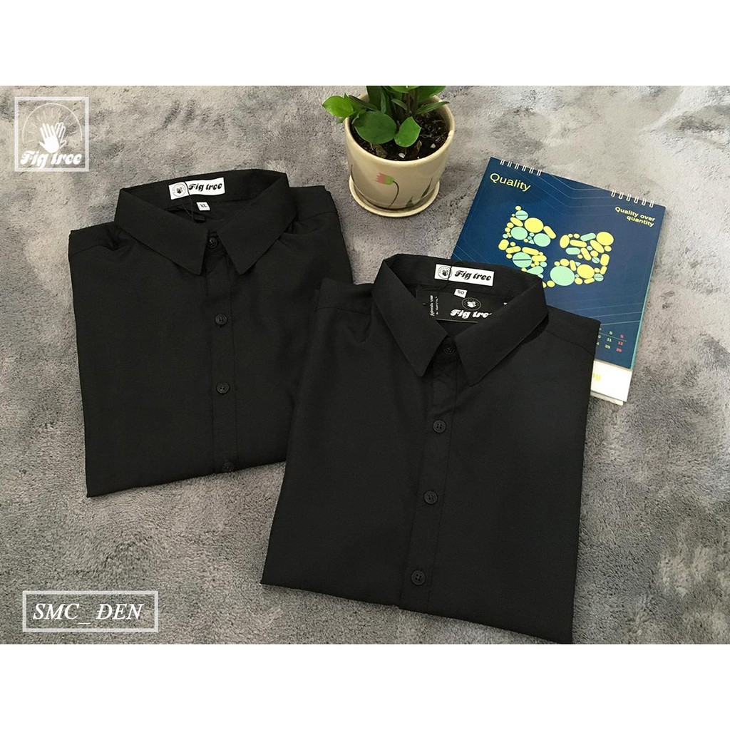 SET SƠ MI CẶP MÀU ĐEN FIGTREE HUYỀN THOẠI &lt;3