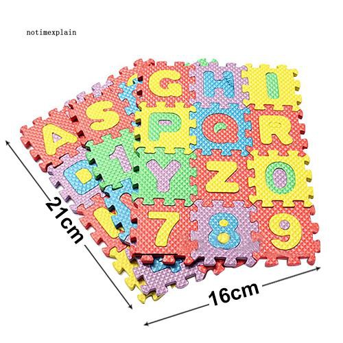Set 36 miếng xếp hình chữ cái bằng xốp EVA cho trẻ em