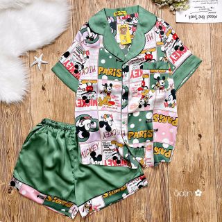 Đồ mặc nhà - Satin lụa - quần ngắn