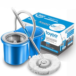Bộ cây lau nhà 360 độ lồng vắt inox Zento Toyoo SM620