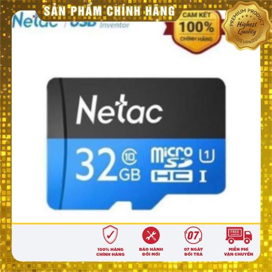 (giá khai trương) Thẻ Nhớ MicroSD NETAC 32GB Class10 Siêu Bền - Bảo Hành 5 Năm | BigBuy360 - bigbuy360.vn