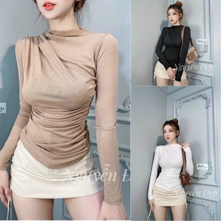 Áo nhún vai hot _ Áo kiểu nữ phong cách thanh lịch _ Hàng loại 1