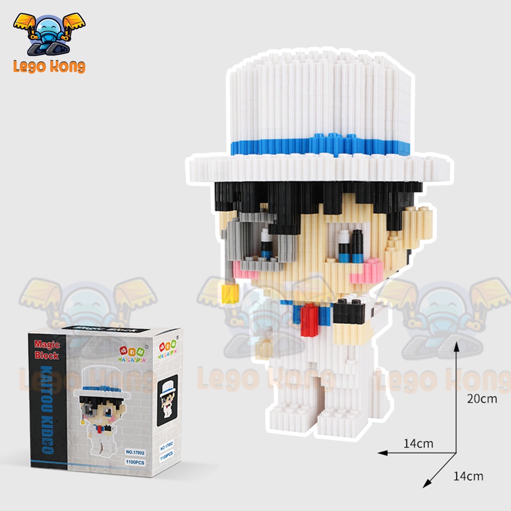 Xếp hình lego 3D blocks Conan Kaito Kids anime nhật bản dễ lắp tăng sáng tạo trí thông minh dùng decor góc làm việc