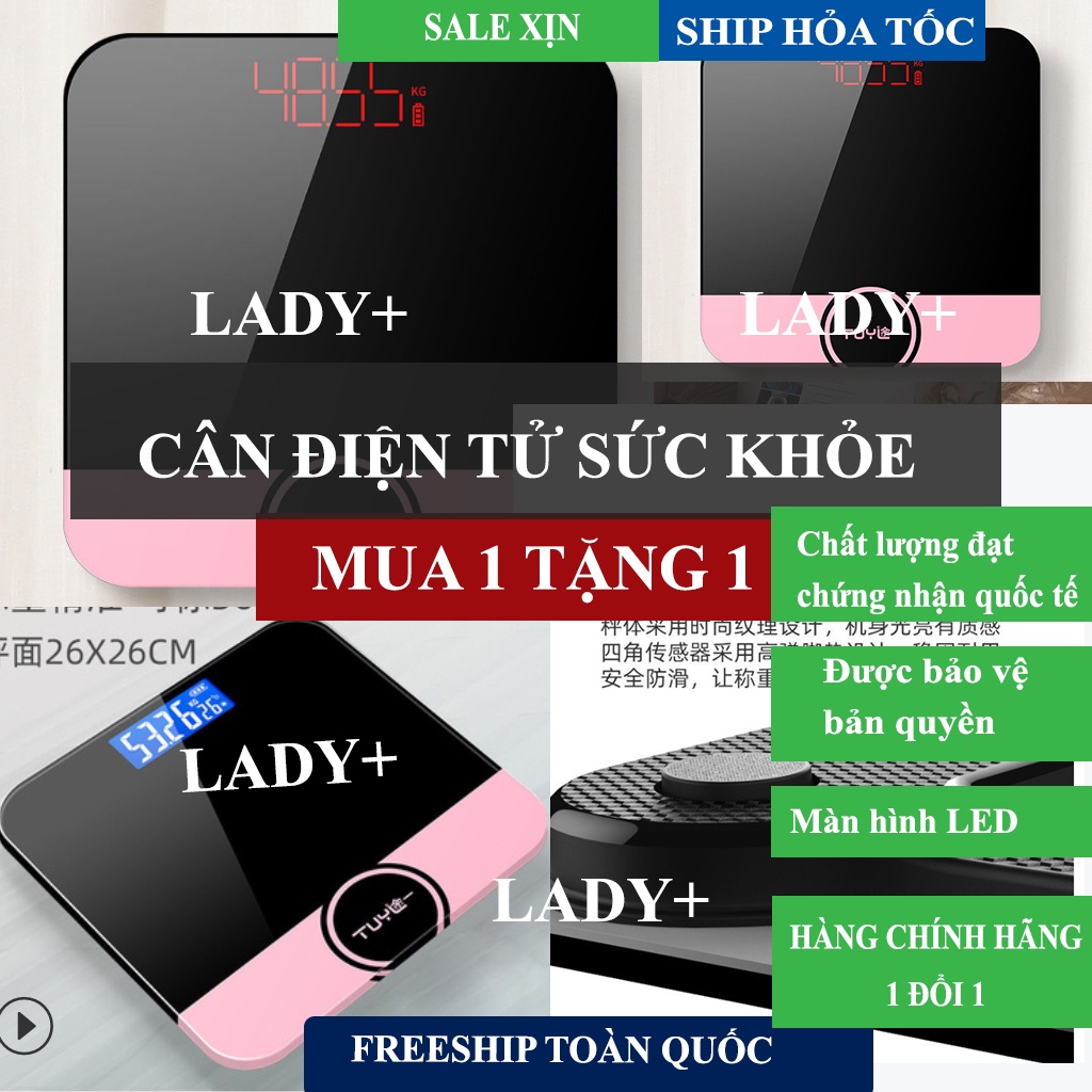 [TẶNG 1 ĐÔI PIN AAA] Cân Điện Tử Sức Khỏe Thay Pin AAA Cân Sức Khỏe Gia Đình Nhập Khẩu cao cấp