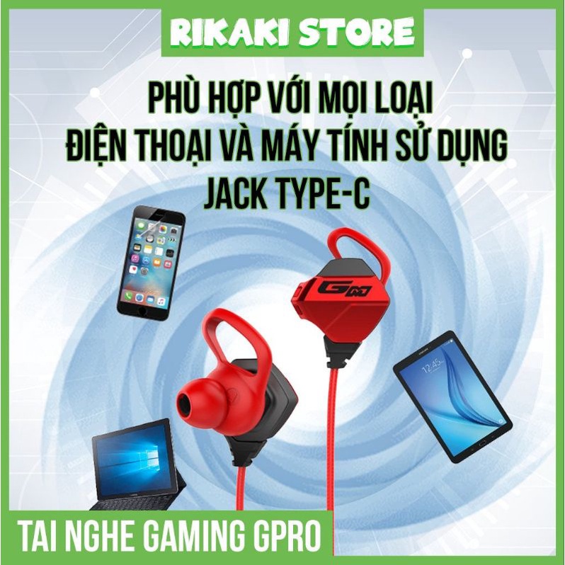 Tai Nghe Gaming GPRO Chuẩn TYPE-C Có Mic Rời Chuyên Dụng Chơi Free Fire, PUBG, Tốc Chiến