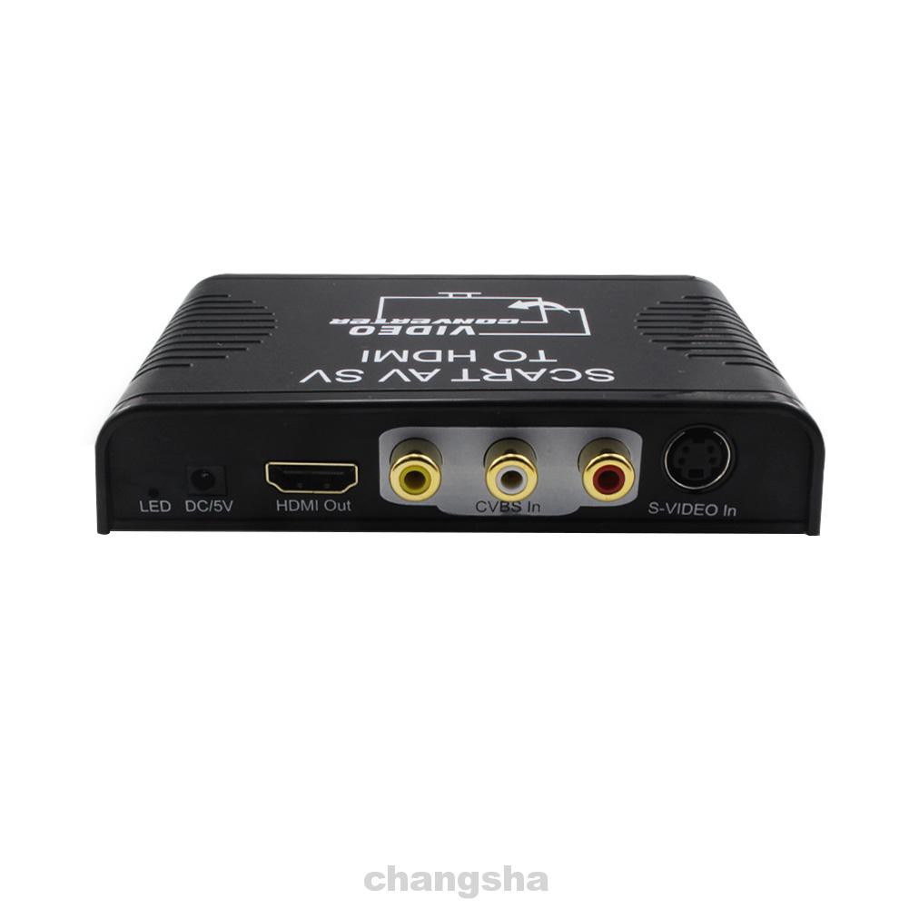 SV Hộp Chuyển Đổi Tín Hiệu Âm Thanh Av Sv Scart Sang Hdmi 3 Trong 1