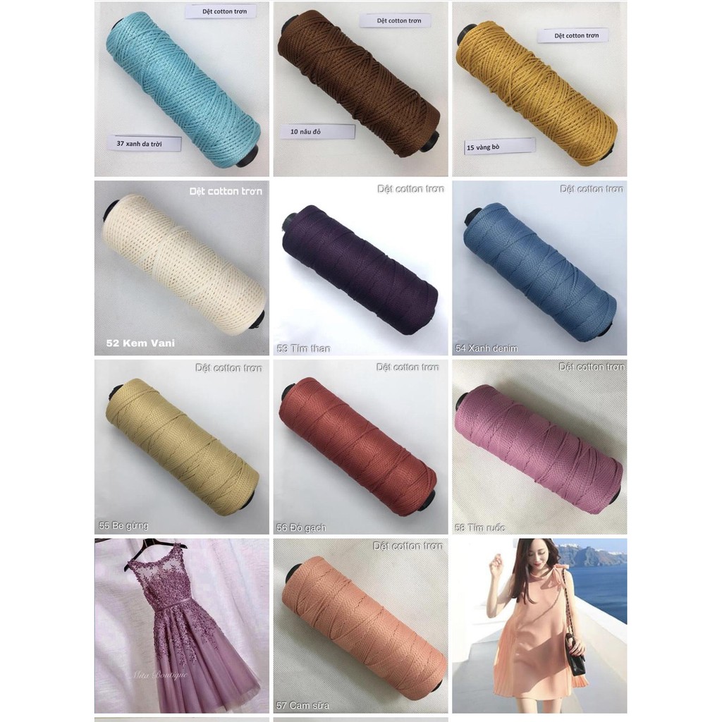 Sợi dệt cotton lõi đen Craft Yarn 180gr