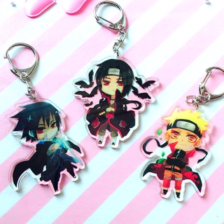 Anime Acrylic Naruto Trong Suốt Móc Chìa Khóa Acrylic NARUTO SASUKE Móc Chìa Khóa Mặt Dây Chuyền