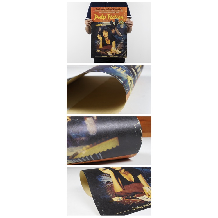 Tấm Áp Phích Giấy Kraft 51x36cm In Hình Vulgar Novel/Movie Dùng Để Trang Trí Quán Cà Phê H0502
