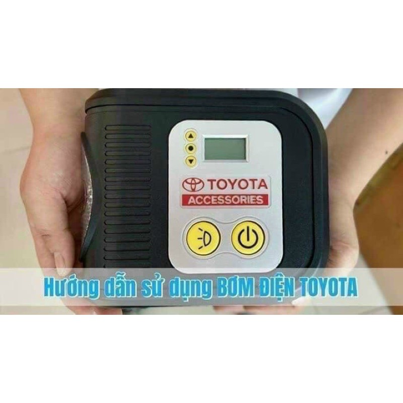 Bơm Lốp Ô Tô Tự Ngắt Chính Hãng Toyota đầu sạc 12V có Đèn Siêu Sáng | BigBuy360 - bigbuy360.vn