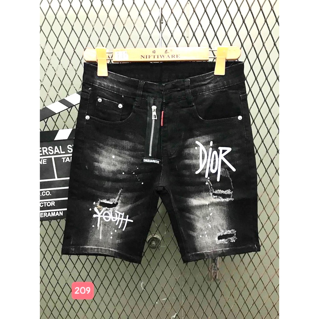 Quần Short Jean Nam Co Dãn Thêu Hình Ấn Tượng ✔️Chuẩn Hình✔️ | WebRaoVat - webraovat.net.vn