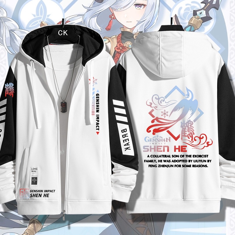 Áo Khoác In Hình Nhân Vật Shenhe Genshin Trong Game Độc Đáo