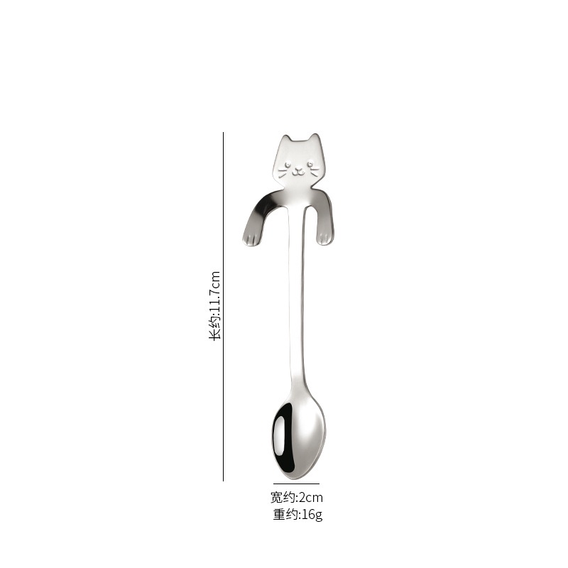 Muỗng Cà Phê Inox 304 Hình Mèo Xinh Xắn