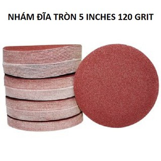 Bộ 10 tờ nhám đĩa tròn 5 inches ( 125mm ) 120 Grit ( Taiwan )